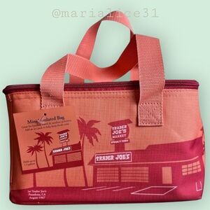 Trader Joe's Mini Insulated Bag, peach color, NWT!